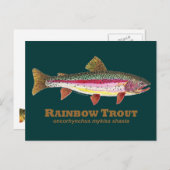 Rainbow Trout Latijn Briefkaart (Voorkant / Achterkant)