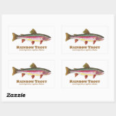 Rainbow Trout Latijn Rechthoekige Sticker (Vel)