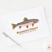 Rainbow Trout Latijn Rechthoekige Sticker (Envelop)