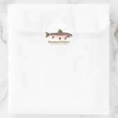 Rainbow Trout Latijn Ronde Sticker (Tas)