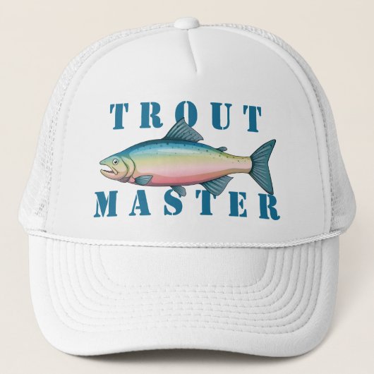 Rainbow Trout Master Trucker Hat Pet (Voorkant)