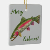 Rainbow Trout Merry Fishmas Ornament (Rechts)
