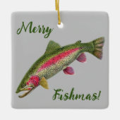 Rainbow Trout Merry Fishmas Ornament (Voorkant)