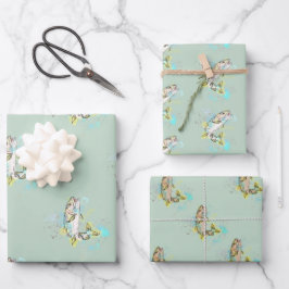 Rainbow Trout Mint Wrapping Paper Sheets