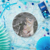 Rainbow Trout neemt het aas Papieren Bordje (Feest)