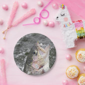 Rainbow Trout neemt het aas Papieren Bordje (Feest)