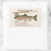 Rainbow Trout (Oncorhynchus mykiss) – Japanese Rechthoekige Sticker (Tas)
