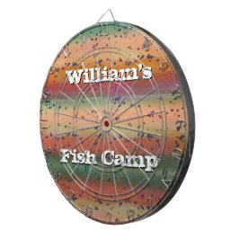 Rainbow Trout Pattern met naam Fisherman's Dartbord