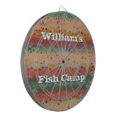 Rainbow Trout Pattern met naam Fisherman's Dartbord (Voorkant Links)