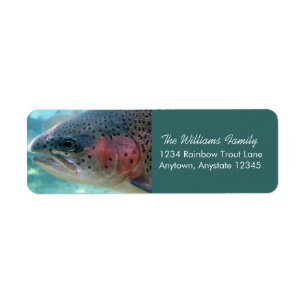 Rainbow Trout Return-adreslabels Etiket