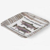 Rainbow Trout Rustic Vist buitenverjaardagen Papieren Bordje (Gebogen)