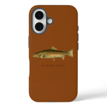 Rainbow Trout Saddle Brown iPhone 16 Hoesje