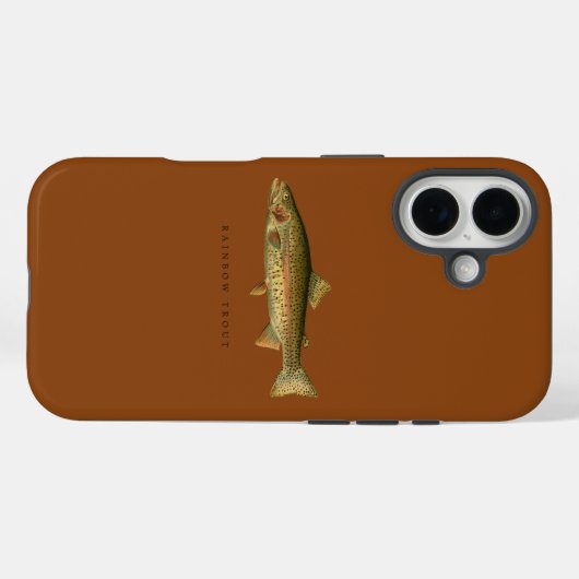 Rainbow Trout Saddle Brown iPhone 16 Hoesje (Achterkant (horizontaal))
