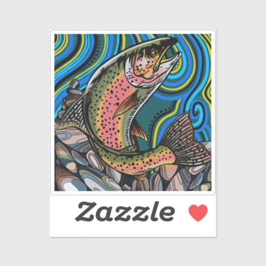 Rainbow Trout Vinyl Sticker (Vel)