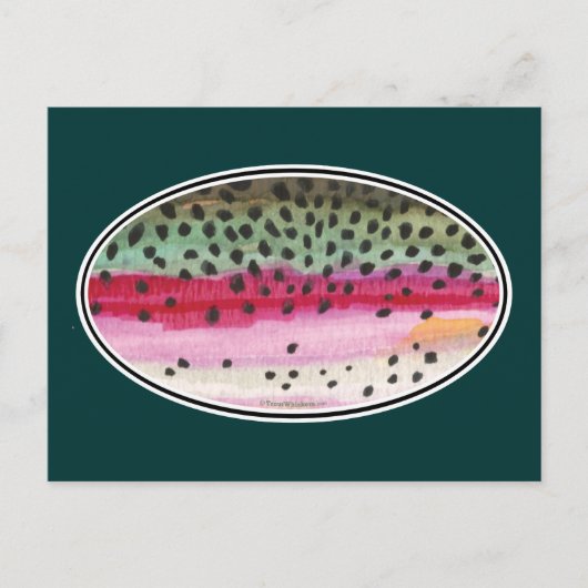 Rainbow Trout Vist Briefkaart (Voorkant)