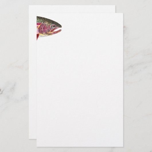 Rainbow Trout Vist Briefpapier (Voorkant / Achterkant)