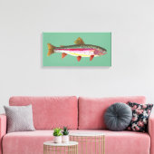 Rainbow Trout Vist Canvas Afdruk (Insitu (Woonkamer))