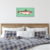 Rainbow Trout Vist Canvas Afdruk (Insitu (Slaapkamer))