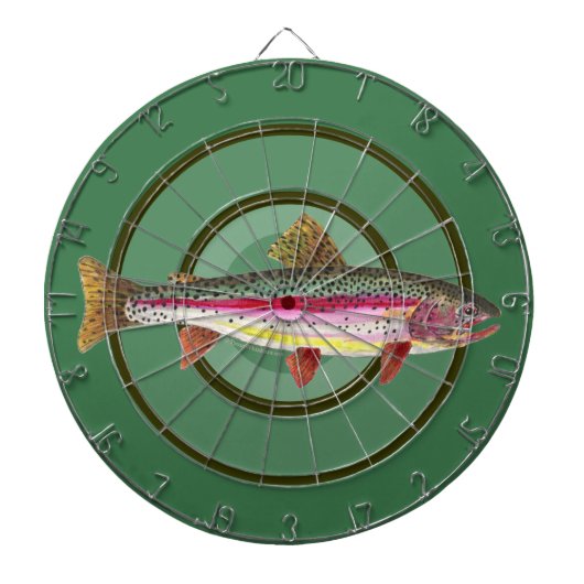 Rainbow Trout Vist Dartbord (Voorkant)