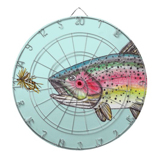 Rainbow Trout Vist Dartbord (Voorkant)