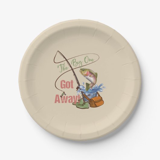 Rainbow Trout Vist - de grote is weg Papieren Bordje (Voorkant)