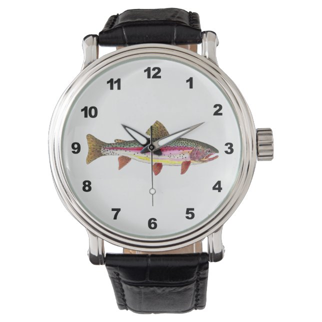 Rainbow Trout Vist Horloge (Voorkant)