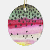 Rainbow Trout Vist Keramisch Ornament (Links)