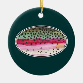 Rainbow Trout Vist Keramisch Ornament
