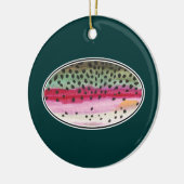 Rainbow Trout Vist Keramisch Ornament (Links)