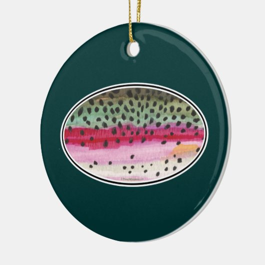 Rainbow Trout Vist Keramisch Ornament (Links)