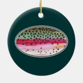 Rainbow Trout Vist Keramisch Ornament (Achterkant)