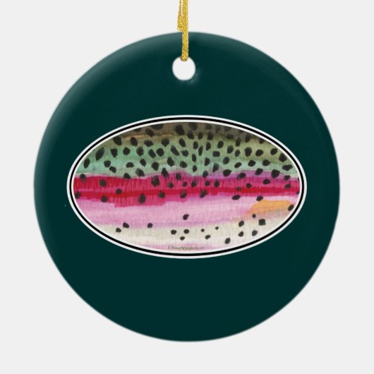 Rainbow Trout Vist Keramisch Ornament (Achterkant)