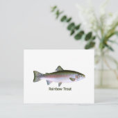 Rainbow Trout Vist Logo Briefkaart (Staand voorkant)