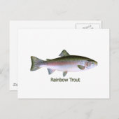 Rainbow Trout Vist Logo Briefkaart (Voorkant / Achterkant)