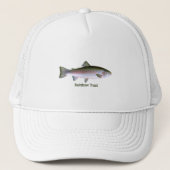 Rainbow Trout Vist Logo Trucker Pet (Voorkant)