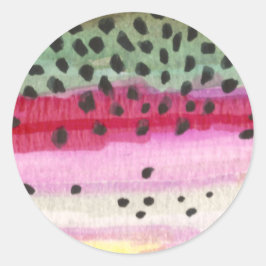 Rainbow Trout Vist Ronde Sticker
