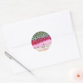 Rainbow Trout Vist Ronde Sticker (Envelop)