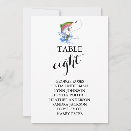 Rainbow Trout Vist thema Kaart (Voorkant)