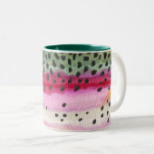 Rainbow Trout Vist Tweekleurige Koffiemok (Voorkant rechts)