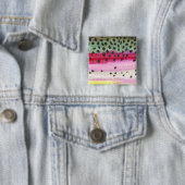 Rainbow Trout Vist Vierkante Button 5,1 Cm (In situ)