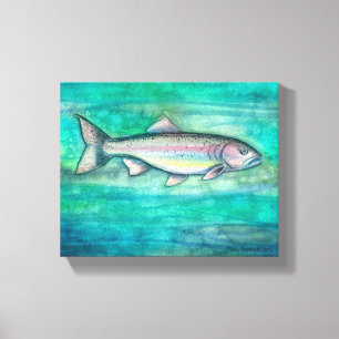 Rainbow Trout Wall Art Canvas