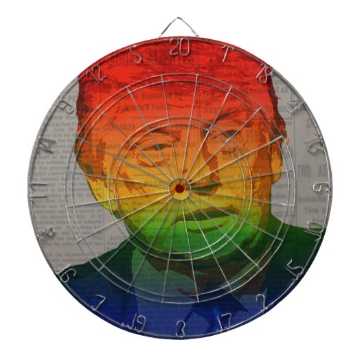 Rainbow Trump Dartbord (Voorkant)