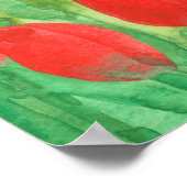 Rainbow Tulip Field Waterverf Flowers Poster (Hoek)