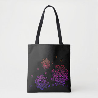 Rainbow Tumbling Dice Mandala Tas