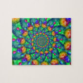 Rainbow Turquoise Bokeh Fractal Legpuzzel (Horizontaal)