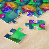 Rainbow Turquoise Bokeh Fractal Legpuzzel (Zijkant)