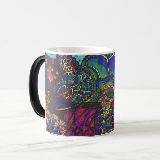 Rainbow Turtle Color Morphing Mok (Voorkant links)