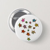 Rainbow Turtle Heart Button (Voorkant /achterkant)