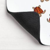 Rainbow Turtle Heart Mousepad Muismat (Hoek)