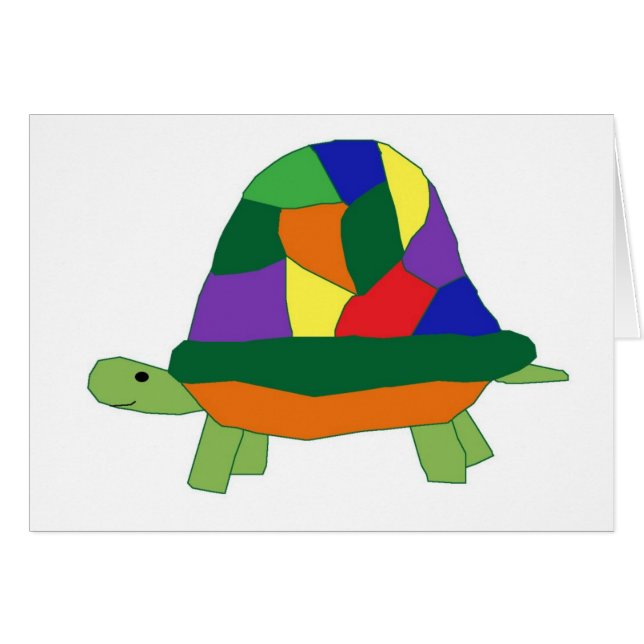 Rainbow Turtle kaart (Voorkant Horizontaal)
